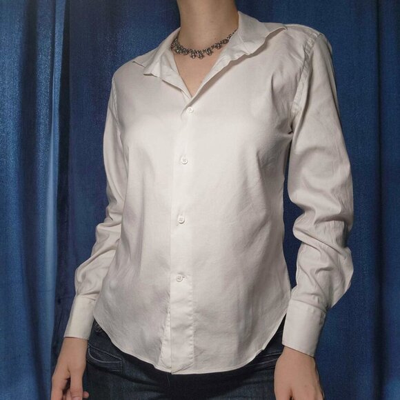 Nathan Kong Tops - Vintage 90s designer perfect classy white button-up shirt